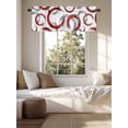 thumbnail image 4 of Kitchen Valances for Window, Abstract Red Gray Circle Light Filtering Rod Pocket Valance Curtain, Retro Geometric Texture Short Curtains Window Topper for Bedroom Bathroom Living Room 42x18in, 4 of 9