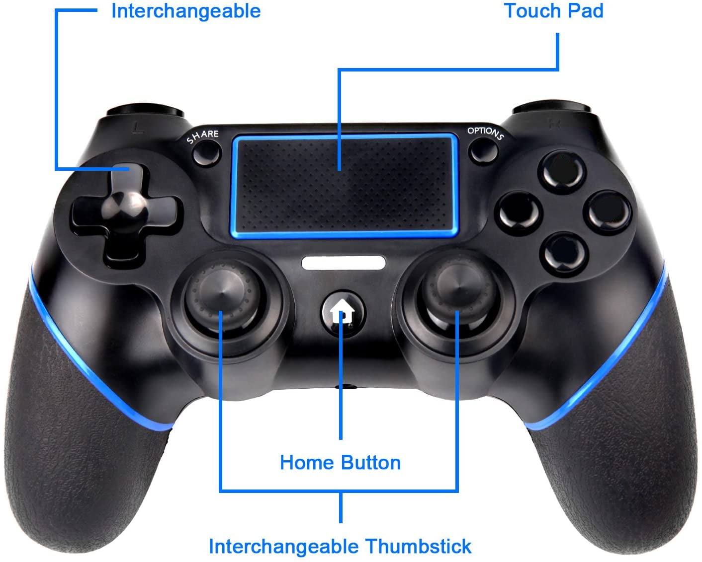 Wireless Controller For Playstation 4 Sades C0 Professional Ps4 Controller Bluetooth Gamepad For Playstation 4 Game Walmart Com Walmart Com
