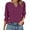 Purple, variant on Yubnlvae Women's Loose V-Neck Batwing Sleeve 3/4 Length Cotton T-Shirt – Black, White, Grey, Green, Purple, Red, Blue (S-XXL) (Black | L)