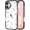 Bunny Pink Bow, variant on Case for iPhone 17, Cute Brown Teddy Bear Kawaii Design Girly Aesthetic Cartoon Pattern for Women Girls Teens Transparent Acrylic Hard Case, 6.3"