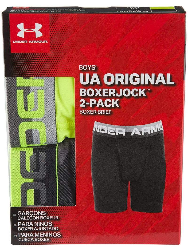 Under Armour Boy's Original Boxerjock 2-Pack Underwear Youth Medium Boxer Brief -