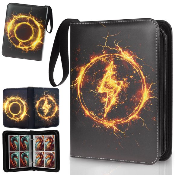 Carpeta para cartas coleccionables Ayehe para 400 cartas, fundas de 4 bolsillos