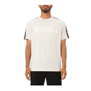 Kappa Men's 222 Bando Deto Logo Taped Tee in Grey-Violet Bloom-Medium