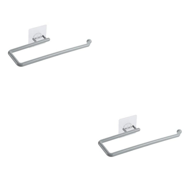 Portarrollos de papel de cocina Cateissary Montaje en pared de plástico Gris 2Conjunto