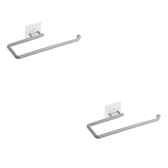 Portarrollos de papel de cocina Cateissary Montaje en pared de plástico Gris 2Conjunto