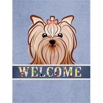 Caroline's Treasures BB1390GF Yorkie Yorkishire Terrier Welcome Flag Garden Size , Small, multicolor