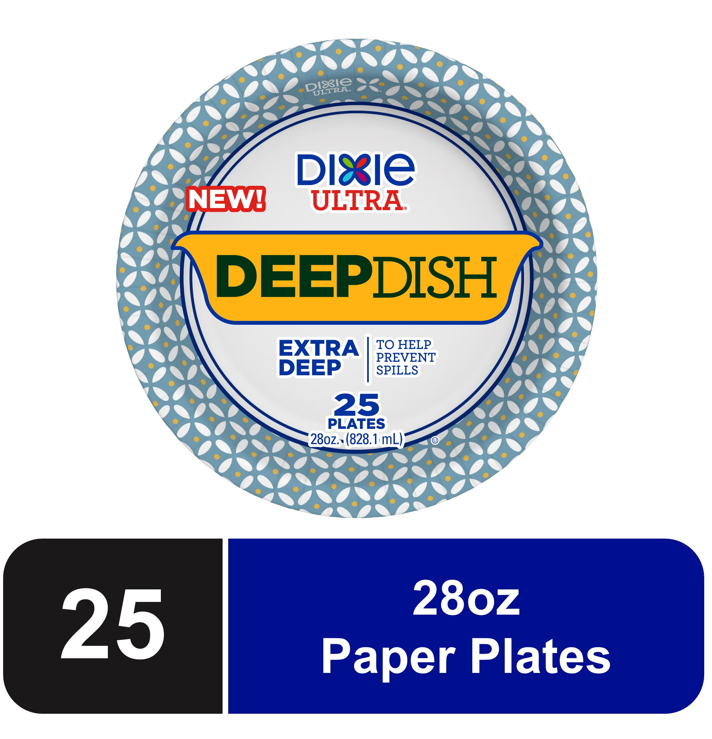 Dixie Ultra Paper Deep Dish Plates, 28 oz, 25 Count
