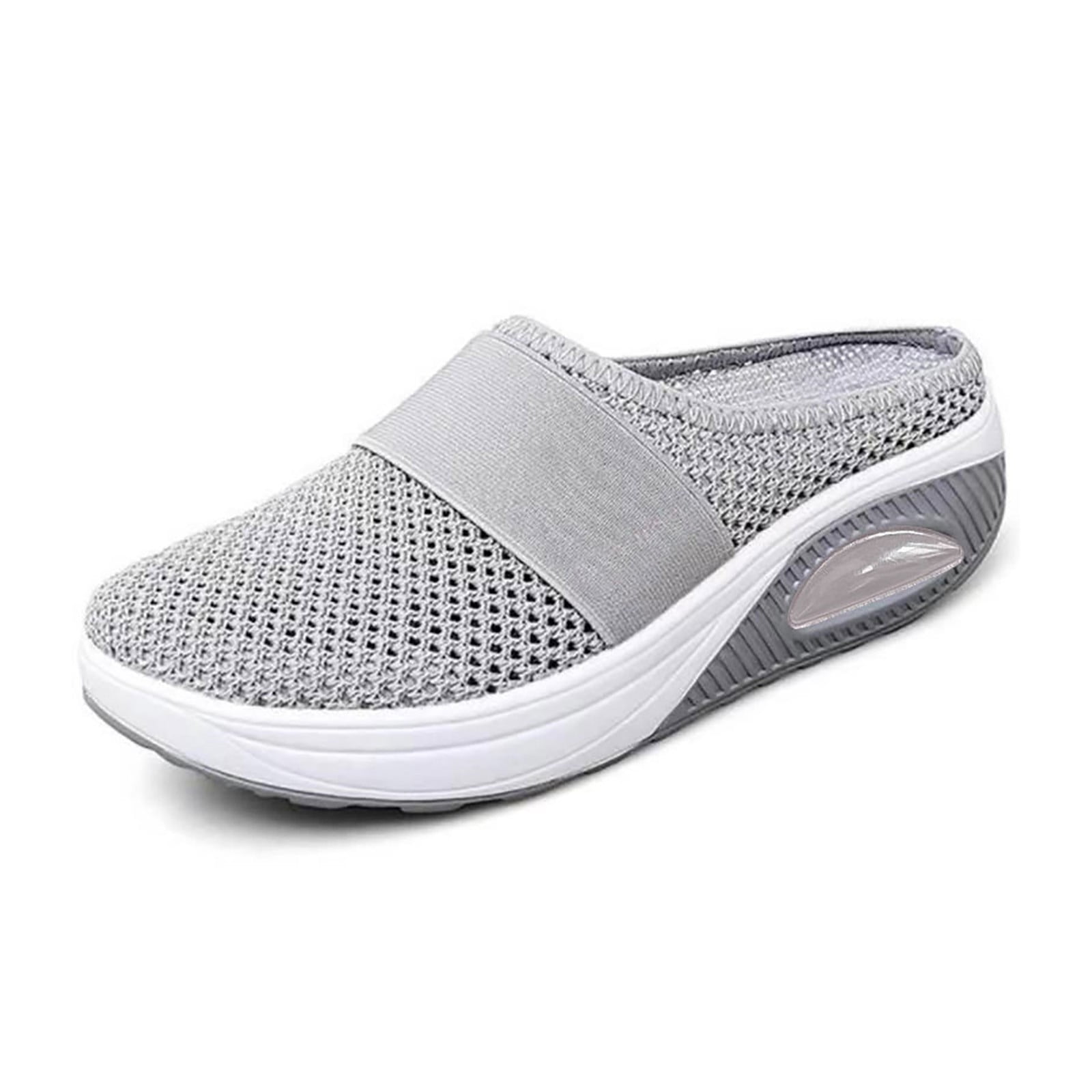 OLLOUM Women's Orthopedic Shoes,Fitsshoes Women, Women's Air Cushion  Slip-On Walking Shoes Mesh Up Stretch Platform Sneakers (Color : White,  Size : US 10) : : Clothing, Shoes & Accessories