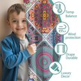 thumbnail image 3 of Blackout Kids Curtains,Multicolor Ethnic Mandala Pattern Childrens Insulated Curtains Set Of 2,Bedroom Essentials,Toddler Room Decor 42x54in(106x137cm), 3 of 5
