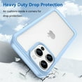 thumbnail image 4 of Feishell Clear Case for iPhone 13 Pro 6.1 inch,Shockproof Hybrid Soft TPU Bumper Anti-Scratch Hard Acrylic Back Transparent Slim Phone Case Cover for iPhone 13 Pro,Blue, 4 of 8
