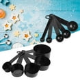 thumbnail image 2 of Juego de 2 utensilios para hornear de bricolaje, cuchara medidora de plástico, taza y báscula, accesorio de cocina negro, 2 of 15