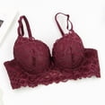 thumbnail image 4 of cocolona Womens Push Up Lace Bras Soft Padded Underwire Plunge Lift Up Bras, 4 of 6