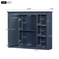 thumbnail image 5 of 36'' Bathroom Vanity with  Medicine Cabinet, Royal Blue Mirror Cabinet, Modern Bathroom Storage Cabinet with 2 Soft Closing Doors and 4 Drawers, Single Sink Bathroom Vanity, Blue, 5 of 9