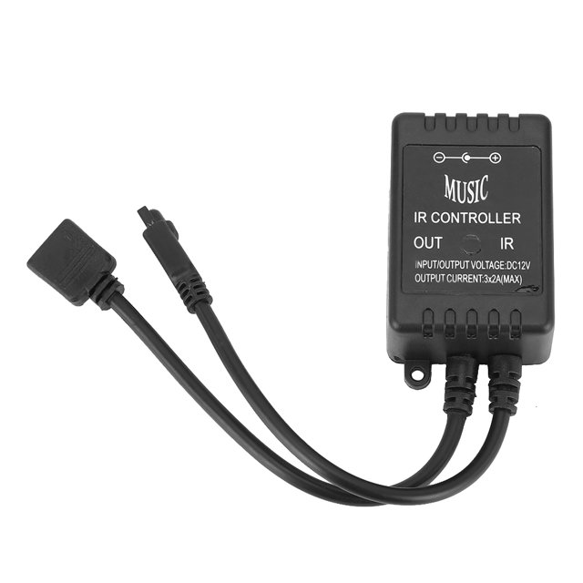 Mini controlador de luz de tira LED atenuador 20 botones Control remoto de música infrarroja DC12-24V