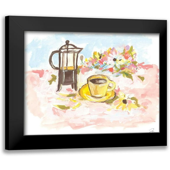 Mingo, Jessica 14x12 Black Modern Framed Museum Art Print Titled - A Good Morning for Coffee