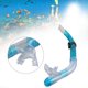 thumbnail image 5 of Buceo profesional, snorkel, tubo de respiración, equipo de natación de buceo semiseco (azul transparente), 5 of 10