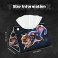 thumbnail image 6 of Lsque Colorful Star River Squirrel Printed Long Tissue Box Cover Holder, Facial Paper Organizer Dispenser,Triangle with Bottom Belt, PVC Leather Decorative Organizer, 6 of 9