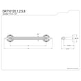 thumbnail image 3 of Kingston Brass DR710121 Templeton 12" Decorative Grab Bar, Polished Chrome, 3 of 3