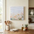 thumbnail image 6 of Garden Flower Canvas Wall Art for Living Room Bedroom Bathroom, Oilpainting Pink Yellow Blue Floral Canvas Art Wall Decor, Artwork for Walls Home Office Decor, 8"x8", 6 of 9