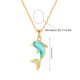 thumbnail image 3 of Colgantes de animales, joyas que no se oxidan, collar con colgante de circonita chapado en oro y acero inoxidable, accesorios versátiles para mujer, collar de cadena de moda, 3 of 8