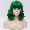 thumbnail image 2 of Unique Bargains Wigs for Women 16" Green Curly Wig with Wig Cap Natural Full Medium Wavy, 2 of 6