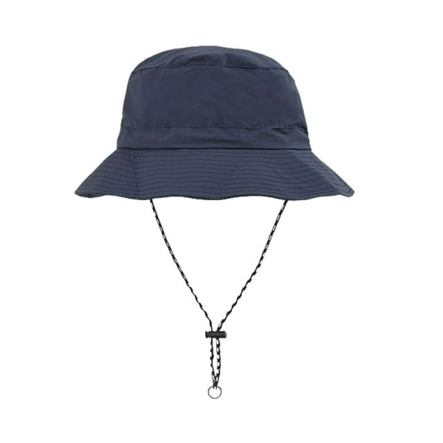Chapeau d'Extérieur Polyvalent Chapeau Seau Étanche Pliable avec Jugulaire Réglable Idéal pour la Protection de Voyage Randonnée Unisexe