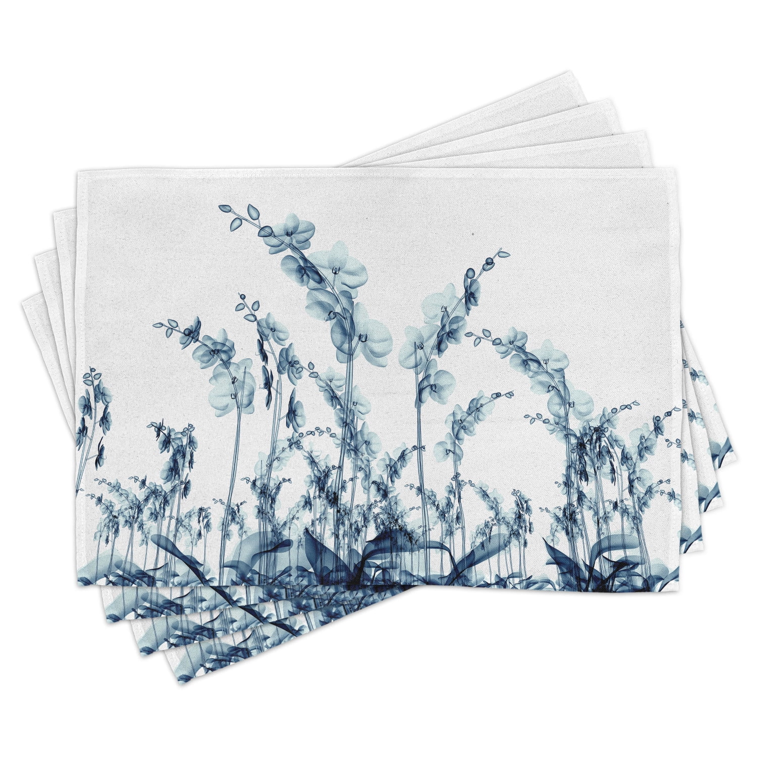 Ambesonne Floral Place Mats Set of 4, Wild Orchid Flowers, Standard ...