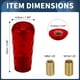 thumbnail image 5 of Perilla de Cambio de Auto Unique Bargains, Universal para Perilla de Cambio de Vehículo Automático y Manual con 2 Adaptadores Acrílicos, 1 Juego Rojo de 10 cm, 5 of 7