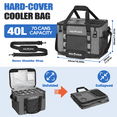 thumbnail image 3 of INSMEER Soft Cooler Bag with Hard Shell 42.3 Qt, Collapsible and Leakproof Ice Chest 70 Cans, 3 of 9
