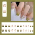 thumbnail image 6 of 24pcs/Box Butterffly Full Cover Manicure Tool Short Round/Square Head False Nails Nail Tips Wearable Fake Nails 01, 6 of 7