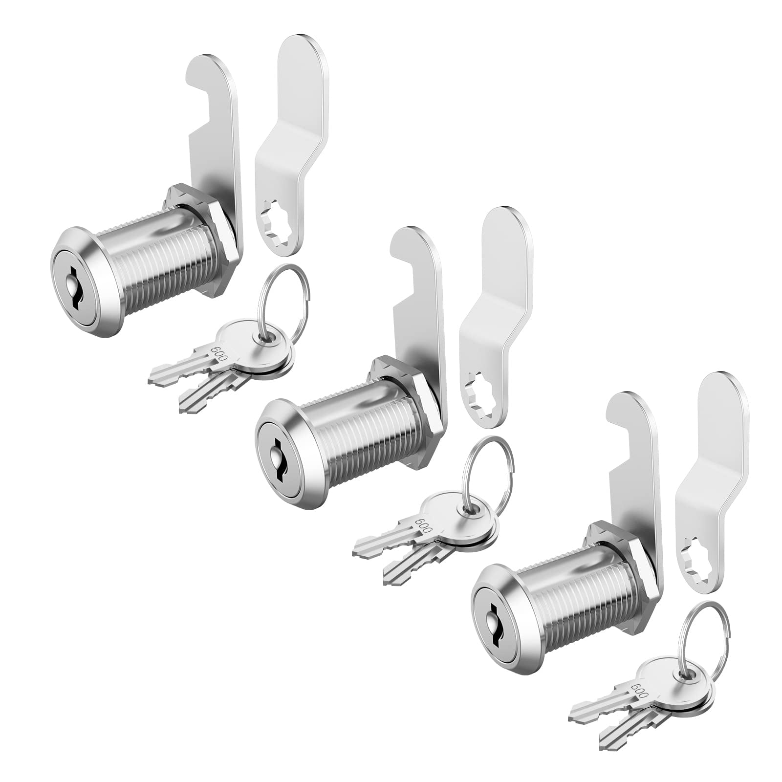 BiJun Locks with Keys, 11/8" Cam Lock keyed Alike, Secure