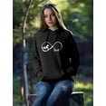 thumbnail image 3 of Infinite Love Horse Tstars Women's Hoodie - Perfect Gift for Horse Lovers - Comfortable Equestrian-Themed Apparel - Ideal for Birthdays & Christmas - Durable Women's Hoodie with Graphic Print, 3 of 6