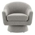 thumbnail image 5 of Swivel Armchair Chair, Taupe Gray, Fabric, Living Kitchen Cafe Bistro Hospitality Restaurant, Modern Contemporary HB34749, 5 of 9