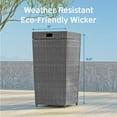thumbnail image 4 of Hearth & Harbor 35 Gallon Outdoor Trash Can with Lid, Hideaway Wicker Rattan Garbage Can, Gray, 4 of 7