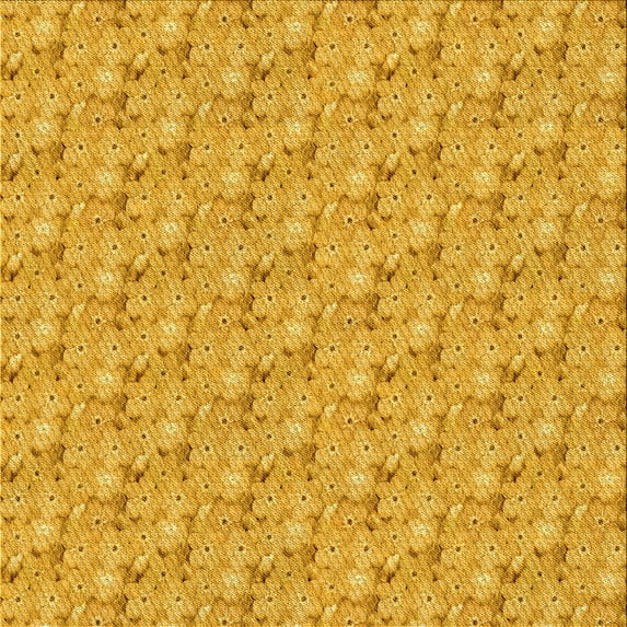 Ahgly Company Indoor Square Patterned Neon Orange Area Rugs, 6' Square