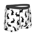 thumbnail image 3 of Balery Black Rabbit Men's Boxer Briefs, Soft and Breathable Cotton Underwear with nylon Waistband-Small, 3 of 9