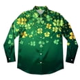 thumbnail image 4 of Womens St Patricks Day Shirt，Brown Tops For Women Saint Patricks Day Shirt Women Silk Button Down Shirts For Women Shamrock Blouse For Women St Patricks Day Blouse Women Office Work Tops, 4 of 7