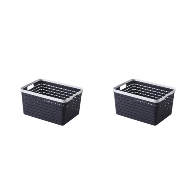Maytalsory Premium And Nest-able Storage Solution For Desk Storage Basket Widely dark blue s 2Set