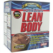CarbWatchers Lean Body Chocolate Ice Cream Hi-Protein Meal Replacement Shake Powder, 20 count, 2.87 lb