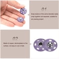 thumbnail image 4 of Uxcell 5 Set Sew-on Snap Buttons 19mm Metal Snap Fastener Buttons, Light Purple, 4 of 7