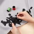 thumbnail image 6 of 2PCS Black Embroidered Floral Appliques Boho Love Vintage Rose Sew on Patches Retro Flower Pair Polyester, 6 of 8