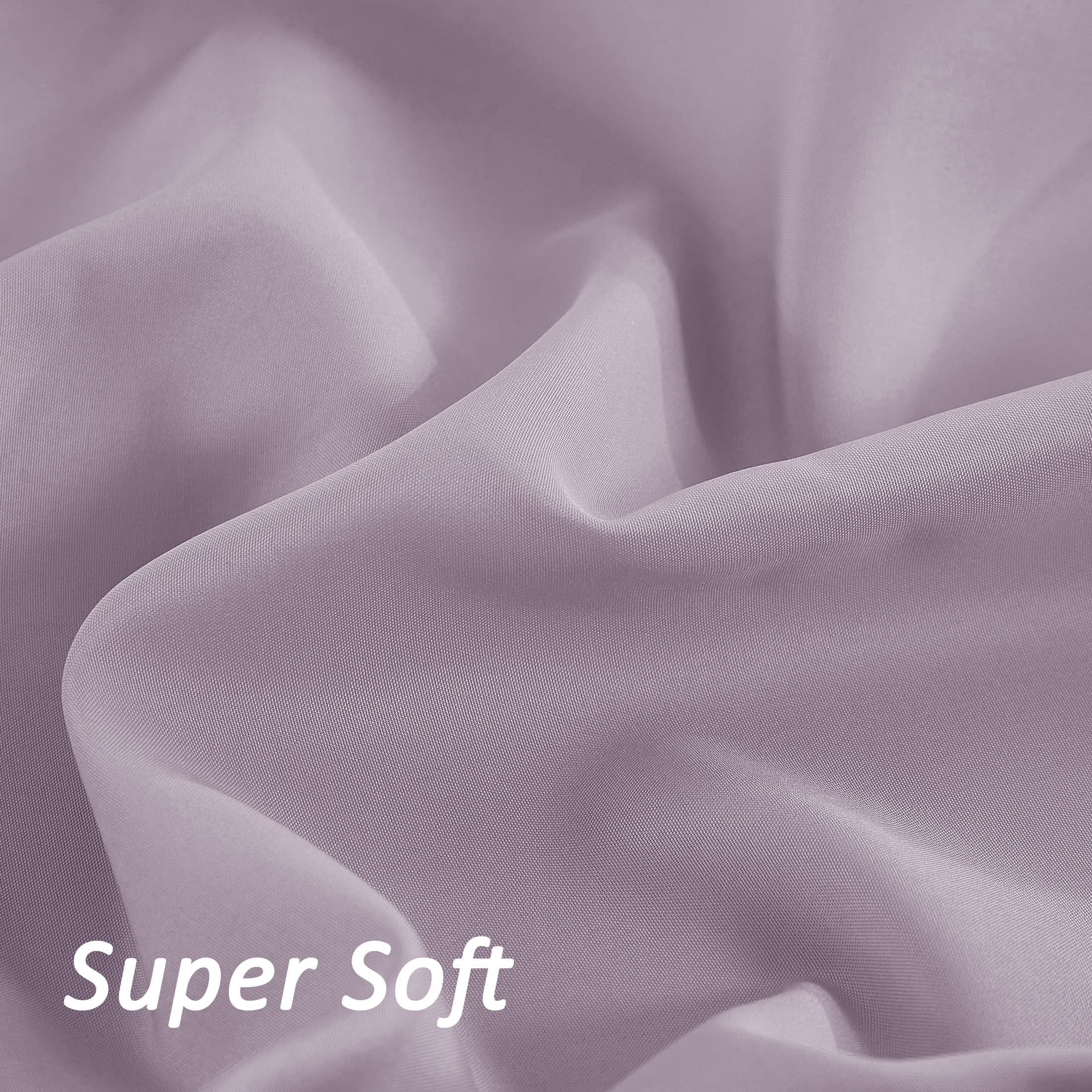 Mainstays Super Soft Microfiber 2-Pack Fitted Sheet, Full, Hazy Purple/ Arctic White, 2 Piece