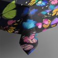 thumbnail image 3 of Black Butterfly Colorful Wings Pattern Rectangle Tablecloth 60"x84",Waterproof Polyester Rectangle Table Cloth, Wipeable Spillproof Polyester Tablecloth for Dining, Camping, Indoor and Outdoor, 3 of 5