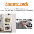thumbnail image 6 of Stoneway 4-Tier Rolling Cart Gap Kitchen Slim Slide Out Storage Tower Rack with Wheels,4 Baskets,Cupboard, 6 of 10