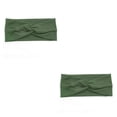 thumbnail image 4 of Minnieouse Diadema de ganchillo Banda para la cabeza deportiva Banda ancha de alta elasticidad Accesorios para el peinado del cabello para Yoga Ejercito verde 2piezas Minnieouse CBP380821, 4 of 6