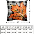 thumbnail image 5 of Fall Pillow Covers 18x18 Set of 2 Black and White Buffalo Plaid Checked Pumpkin Maple Leaves Fall Pillows Thanksgiving Decor Autumn Pillow Covers Home Decor for Sofa Couch, 5 of 6
