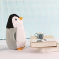 thumbnail image 6 of Pillows Cartoon Particle Throw Pillow Neck Pillow Deformation Two-in-one Dual-use Pillow Leisure Travel U-Shaped Pillow (Grey Penguin), 6 of 9