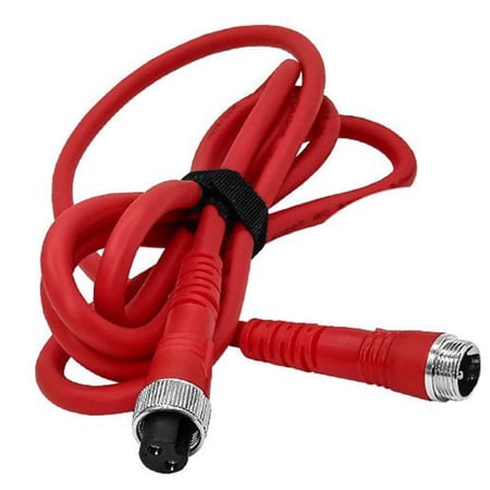 Electric Fishing Reel Power Cable For Daiwa Ecouda 2 Hole Metal Connectors Flexible Copper Core Cord For Saltwater Boat Fishing Red 1.5-6.5 FT(1.5 meters)