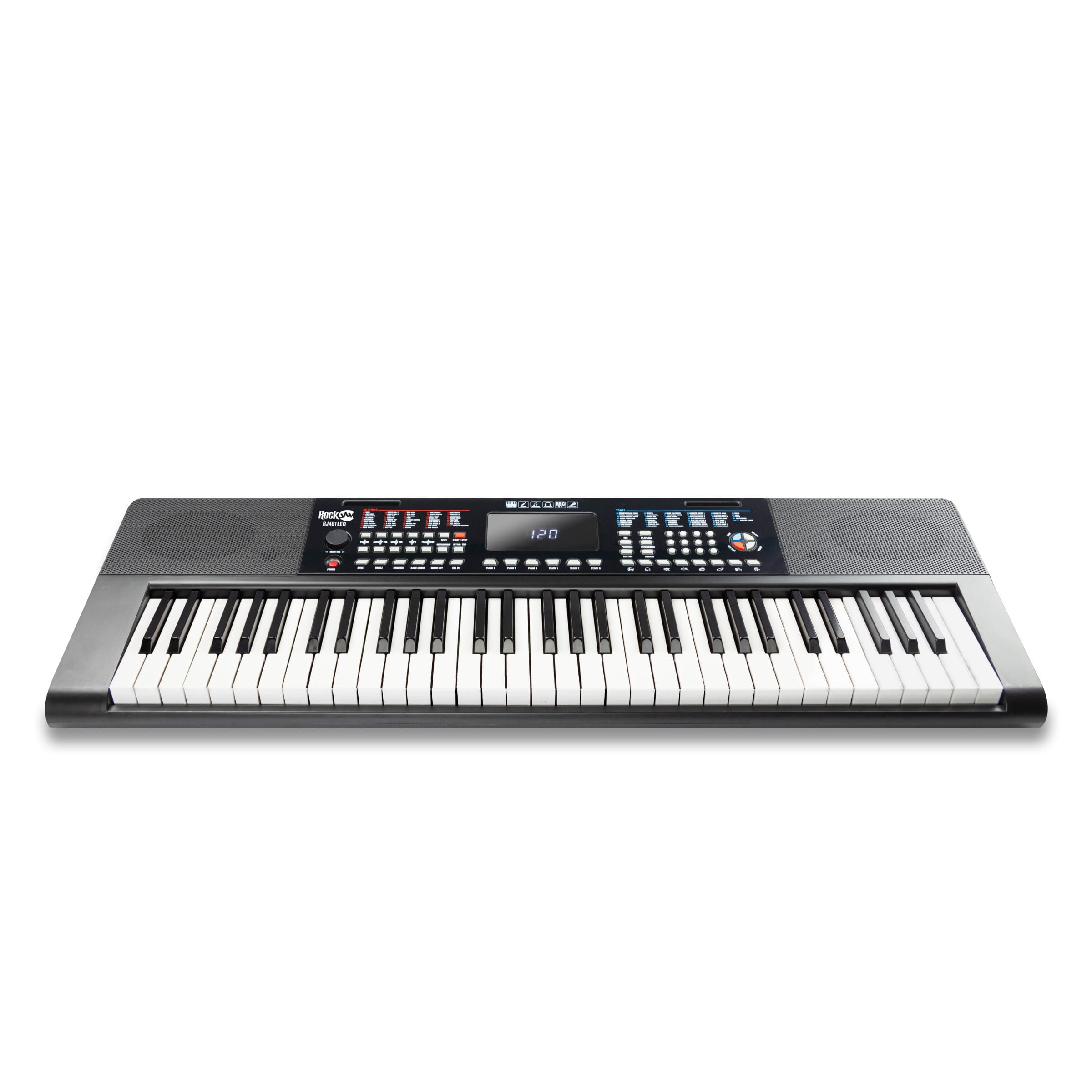RockJam 61-Key Keyboard Light up Electronic Digital Piano with Note Stickers & Lessons