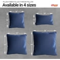 thumbnail image 6 of Cheer Collection Velour Throw Pillows - Set of 2 Decorative Couch Pillows - 18" x 18" - Navy Navy Blue 18" x 18" (Set of 2), 6 of 8